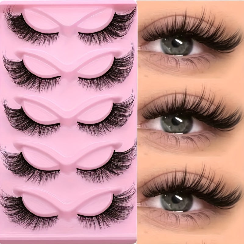 3 Packs of 15-Pair Cat Eye Lashes – Dramatic Wispy D Curl False Eyelashes, Reusable Strip Lashes for Glamorous Makeup & Holiday Gifts